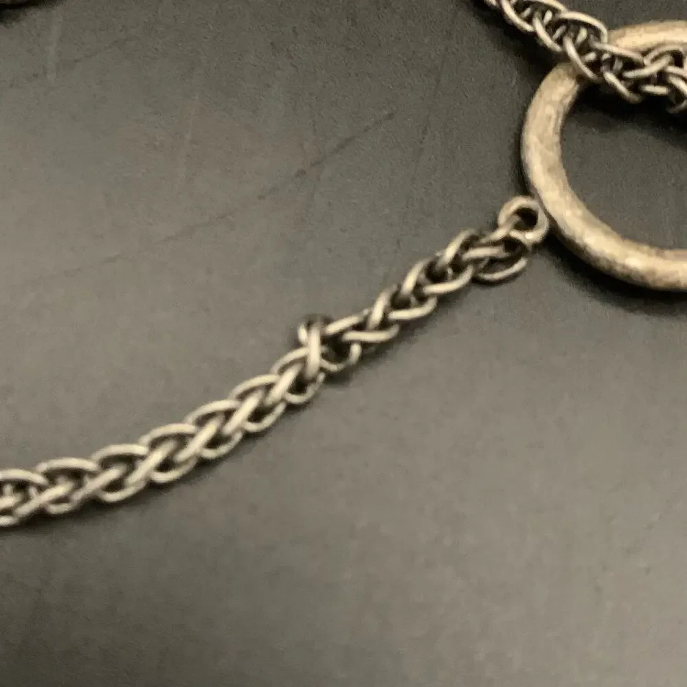Vintage Medallion Foxtail Link Necklace